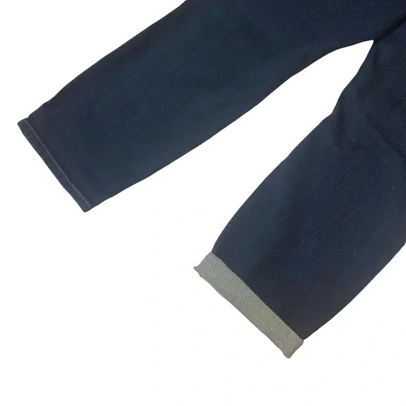 Torrid Denim Jeans Hi-Rise Dark Blue Wash 5 Pocket Stretch Raw Hem - Picture 9 of 12